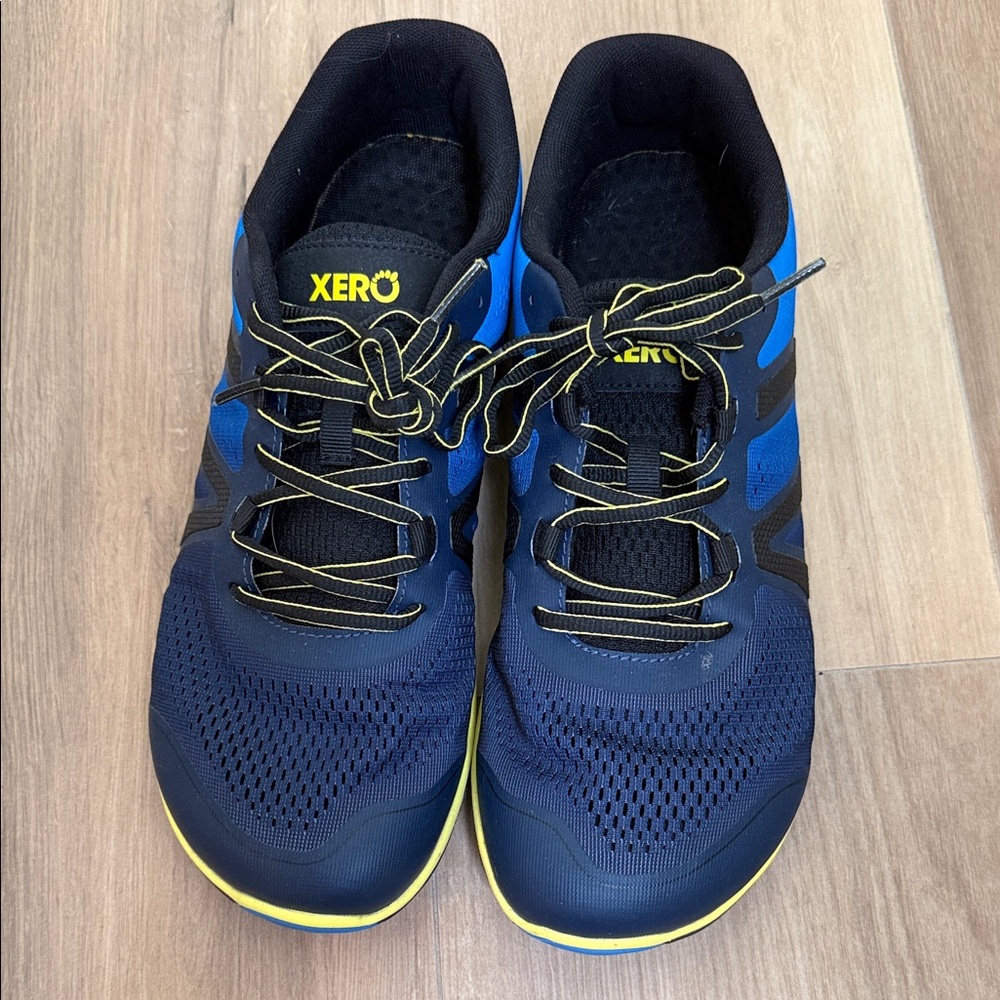 Xero HFS II Running Shoes Men’s 10.5 Blue Aster Lightweight Minimalist Barefoot
